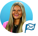 Ashley Varney with PoliteMail Software company logo
